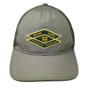 MTN OPS Baseball Cap Green One Size Snapback Mesh Back Hat Conquer More Est 2014